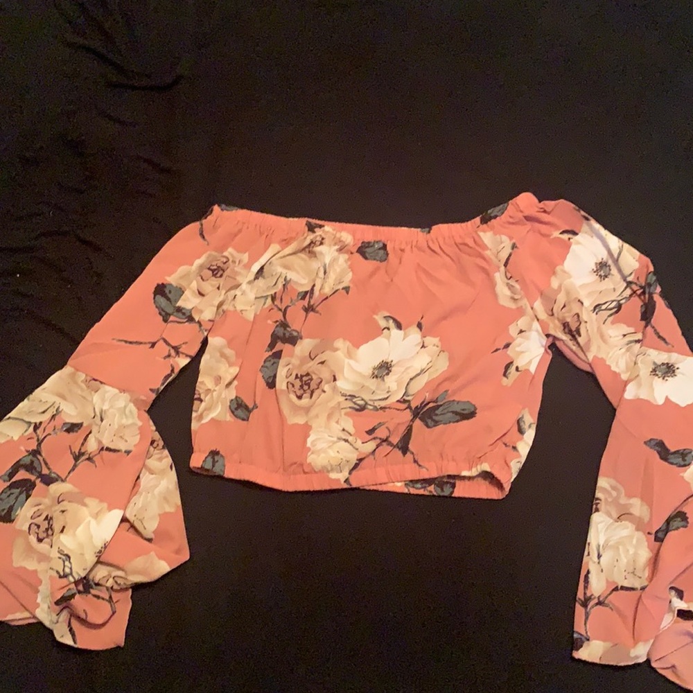Strapless never worn crop top.